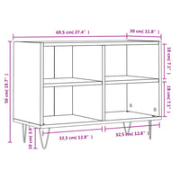 Mobile Porta TV Grigio Cemento 69,5x30x50 cm Legno Multistrato 826968