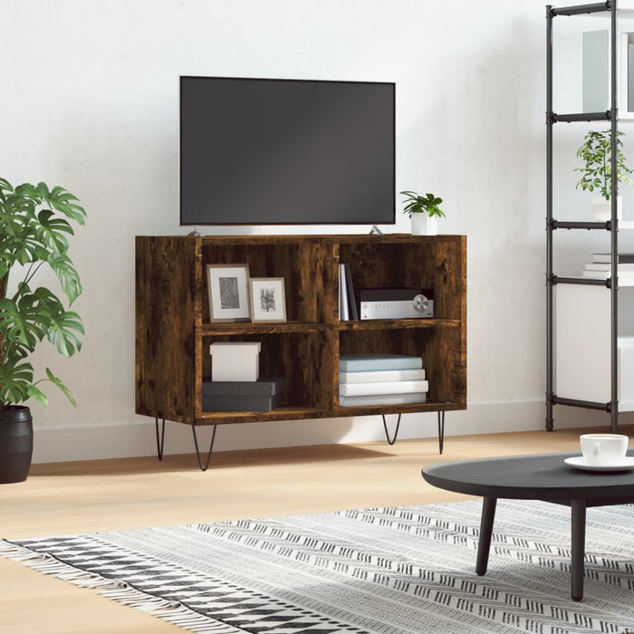 Mobile Porta TV Rovere Fumo 69,5x30x50 cm in Legno Multistratocod mxl 105118