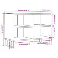 Mobile Porta TV Rovere Fumo 69,5x30x50 cm in Legno Multistrato 826977