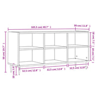 Mobile per TV Grigio Cemento 103,5x30x50 cm Legno Multistrato 826984