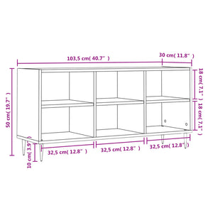 Mobile per TV Grigio Cemento 103,5x30x50 cm Legno Multistrato 826984