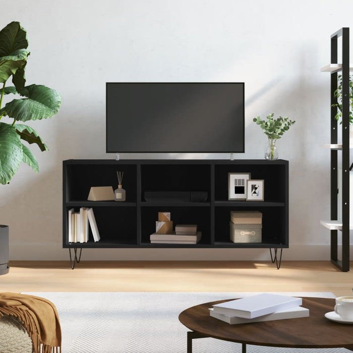 Mobile Porta TV Nero 103,5x30x50 cm in Legno Multistrato 826989