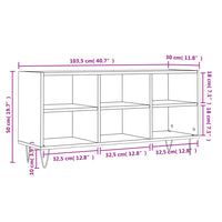 Mobile Porta TV Bianco Lucido 103,5x30x50 cm Legno Multistrato 826990