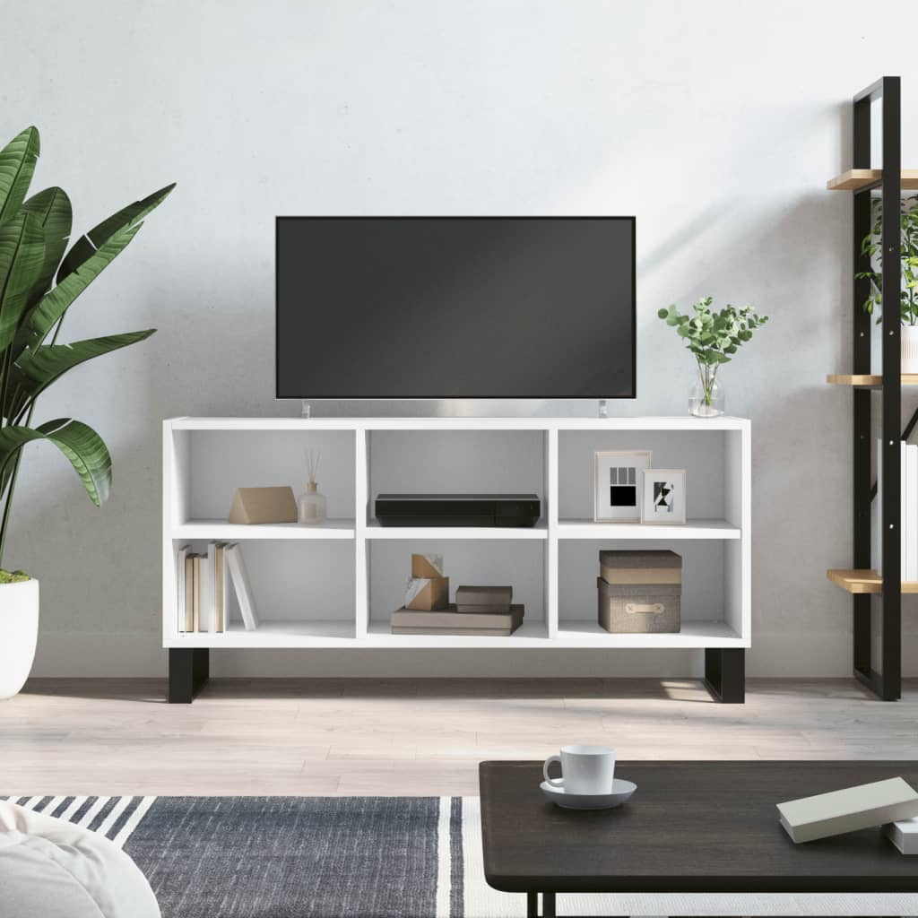 Mobile Porta TV Bianco 103,5x30x50 cm in Legno Multistratocod mxl 79651