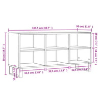 Mobile Porta TV Rovere Fumo 103,5x30x50 cm in Legno Multistrato 827001