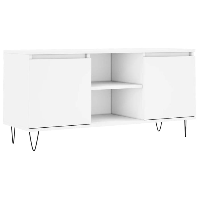 Mobile Porta TV Bianco 104x35x50 cm in Legno Multistrato 827012