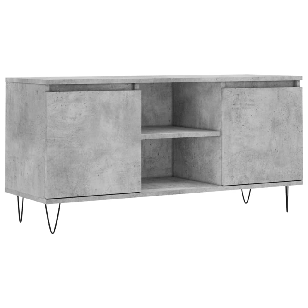 Mobile Porta TV Grigio Cemento 104x35x50cm in Legno Multistrato 827016