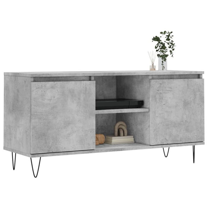 Mobile Porta TV Grigio Cemento 104x35x50cm in Legno Multistrato 827016