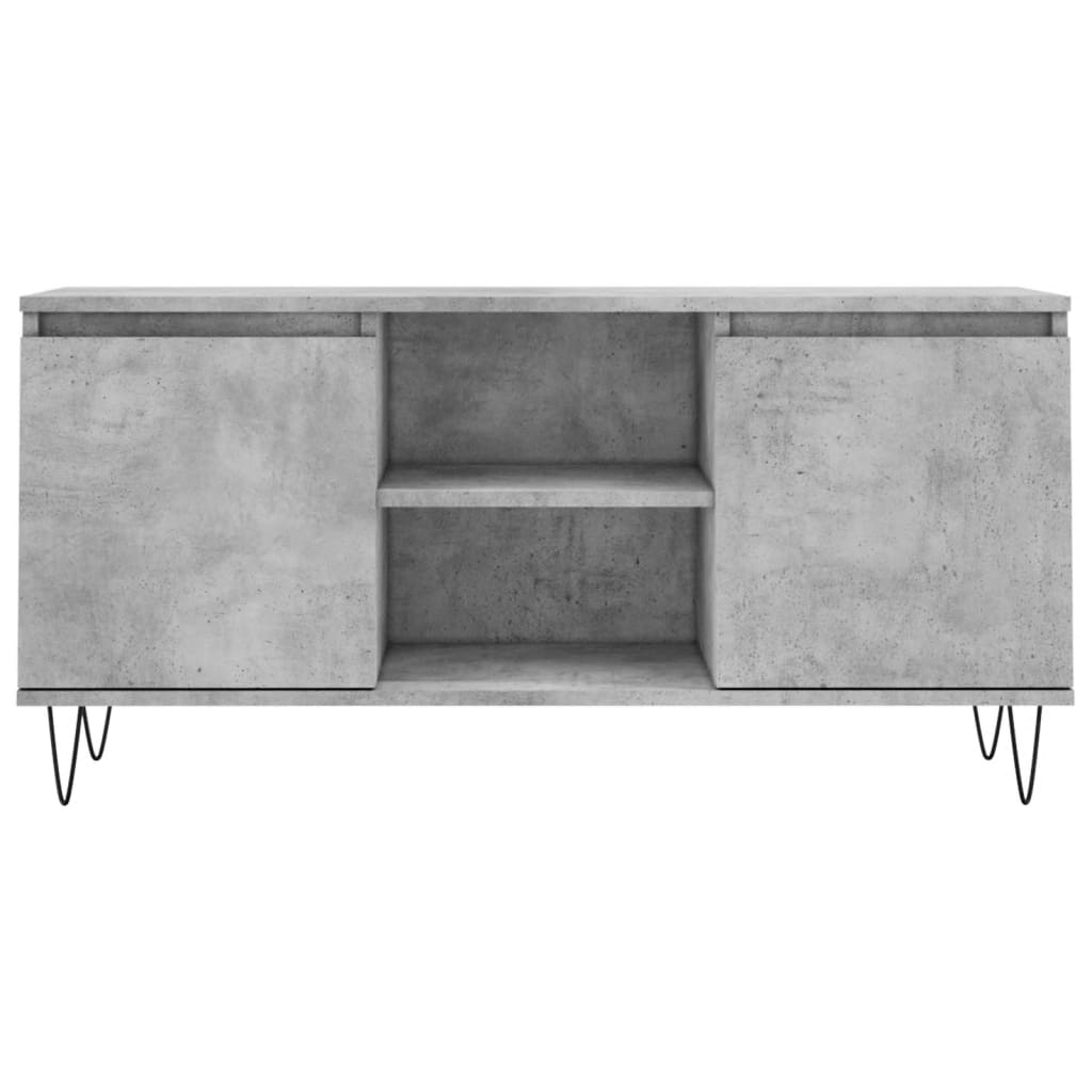 Mobile Porta TV Grigio Cemento 104x35x50cm in Legno Multistrato 827016