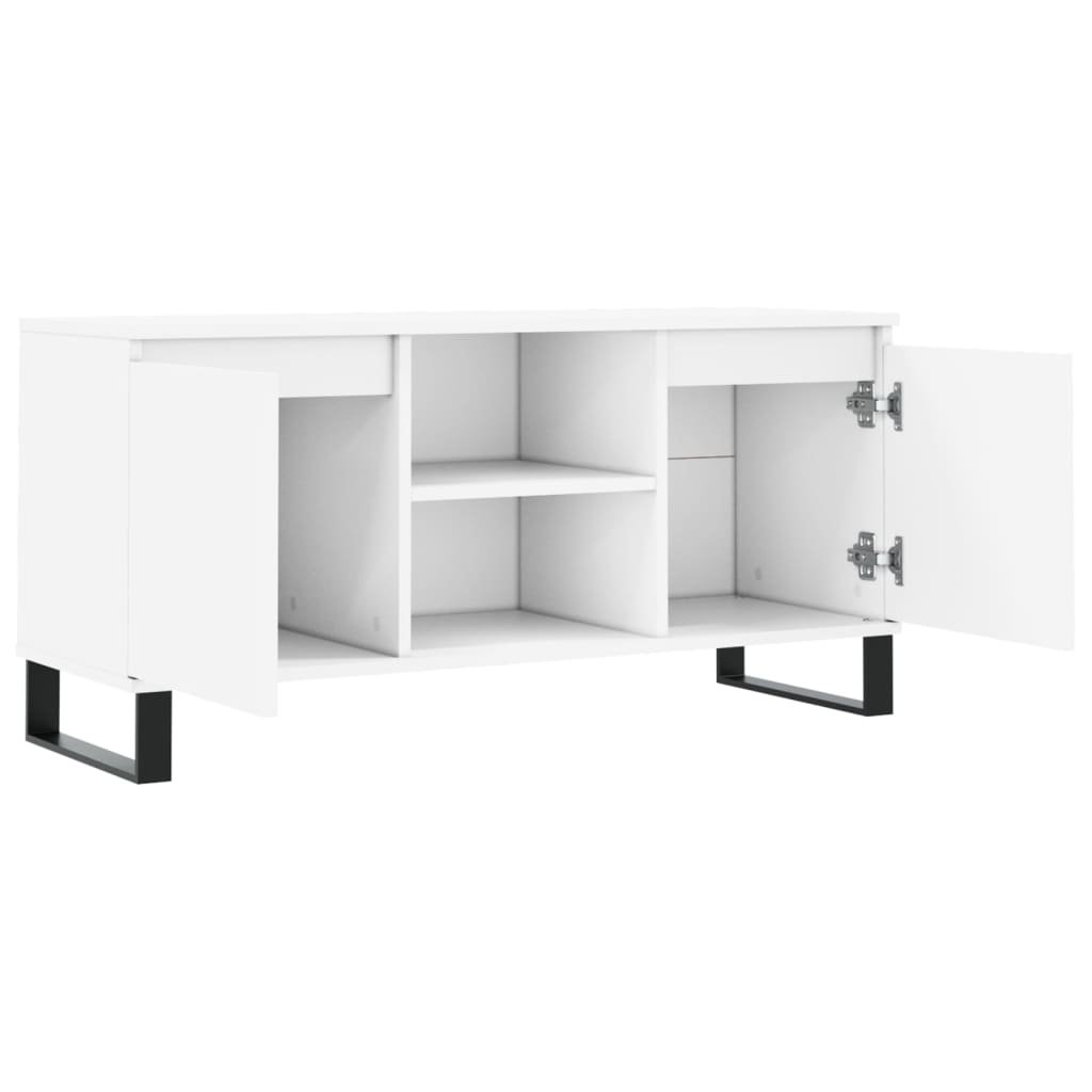 Mobile Porta TV Bianco 104x35x50 cm in Legno Multistrato 827020