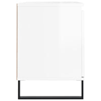 Mobile Porta TV Bianco Lucido 104x35x50 cm in Legno Multistrato 827022