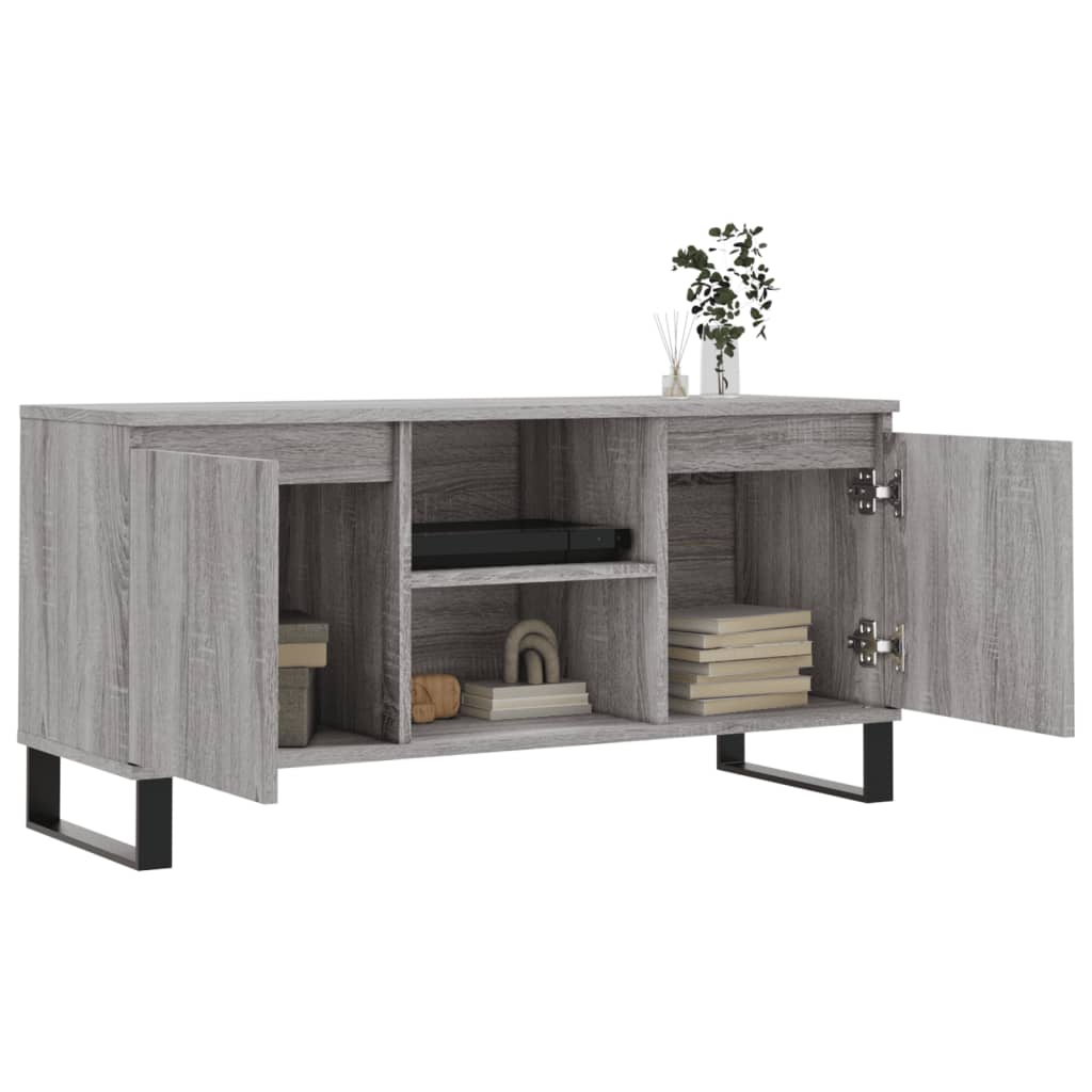 Mobile Porta TV Grigio Sonoma 104x35x50 cm in Legno Multistrato 827026