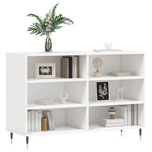 Credenza Bianco Lucido 103,5x35x70 cm in Legno Multistrato 827102