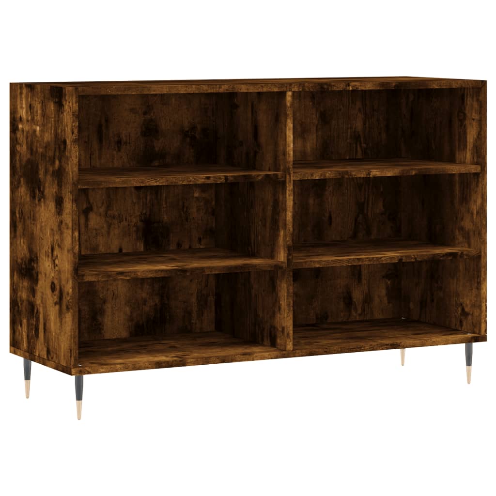 Credenza Rovere Fumo 103,5x35x70 cm in Legno Multistrato 827105