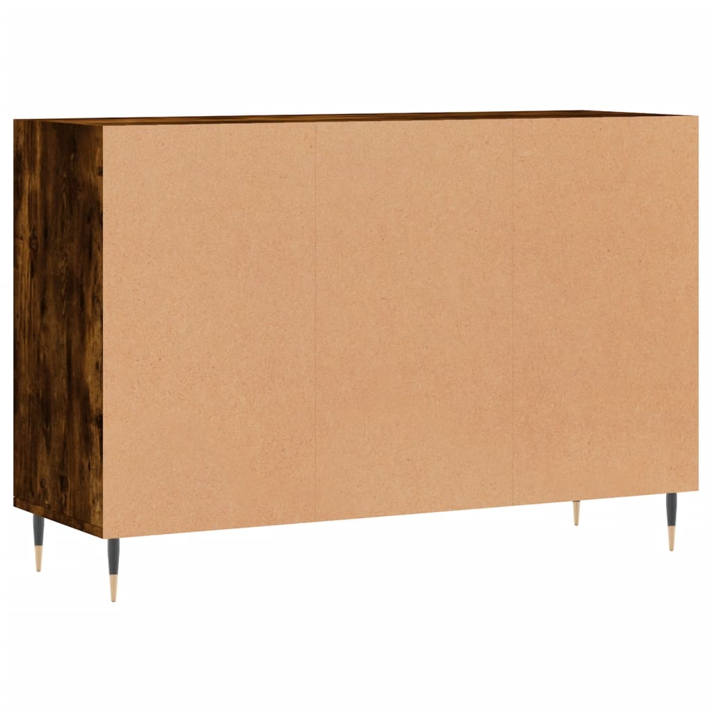 Credenza Rovere Fumo 103,5x35x70 cm in Legno Multistrato 827105