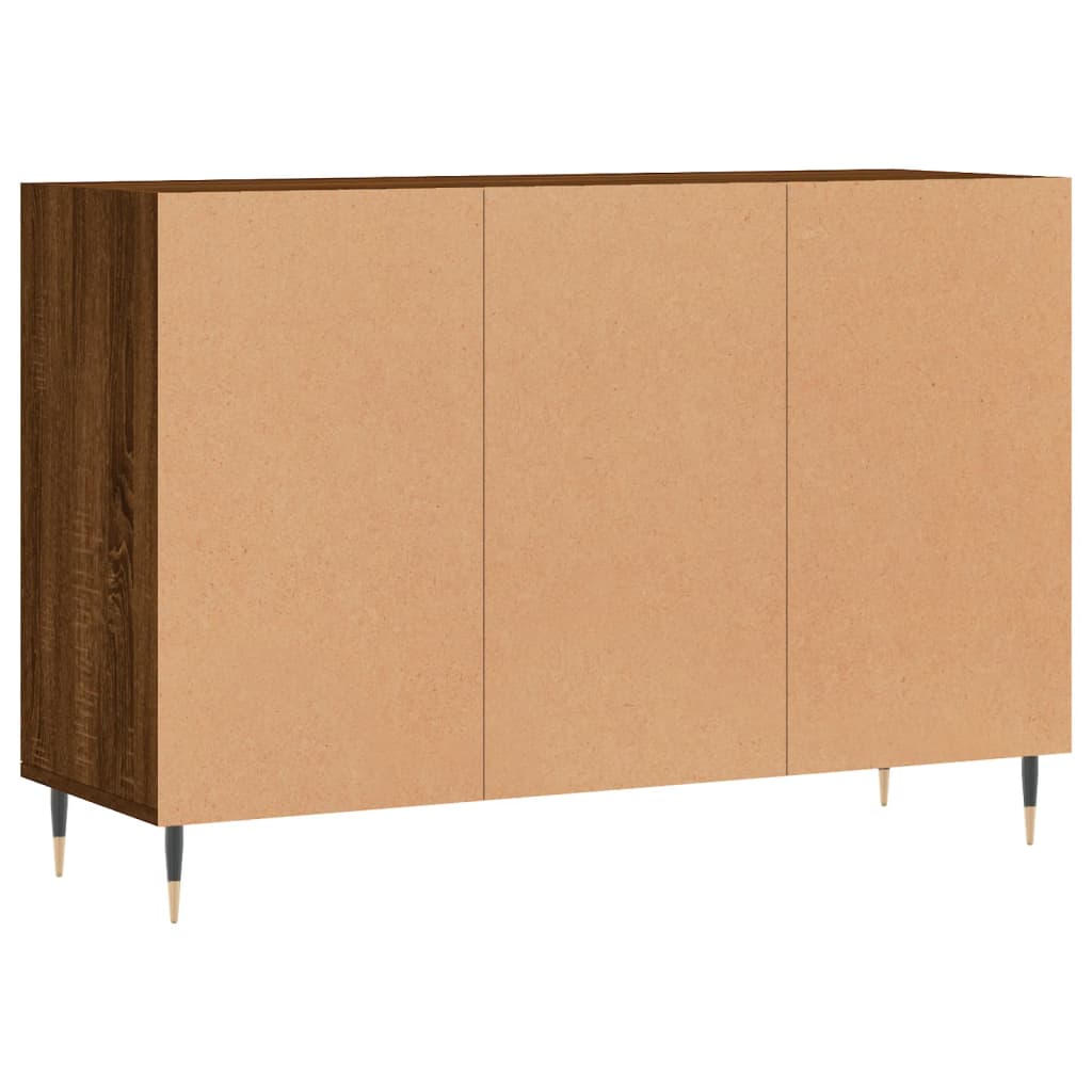 Credenza Rovere Marrone 103,5x35x70 cm in Legno Multistrato 827107