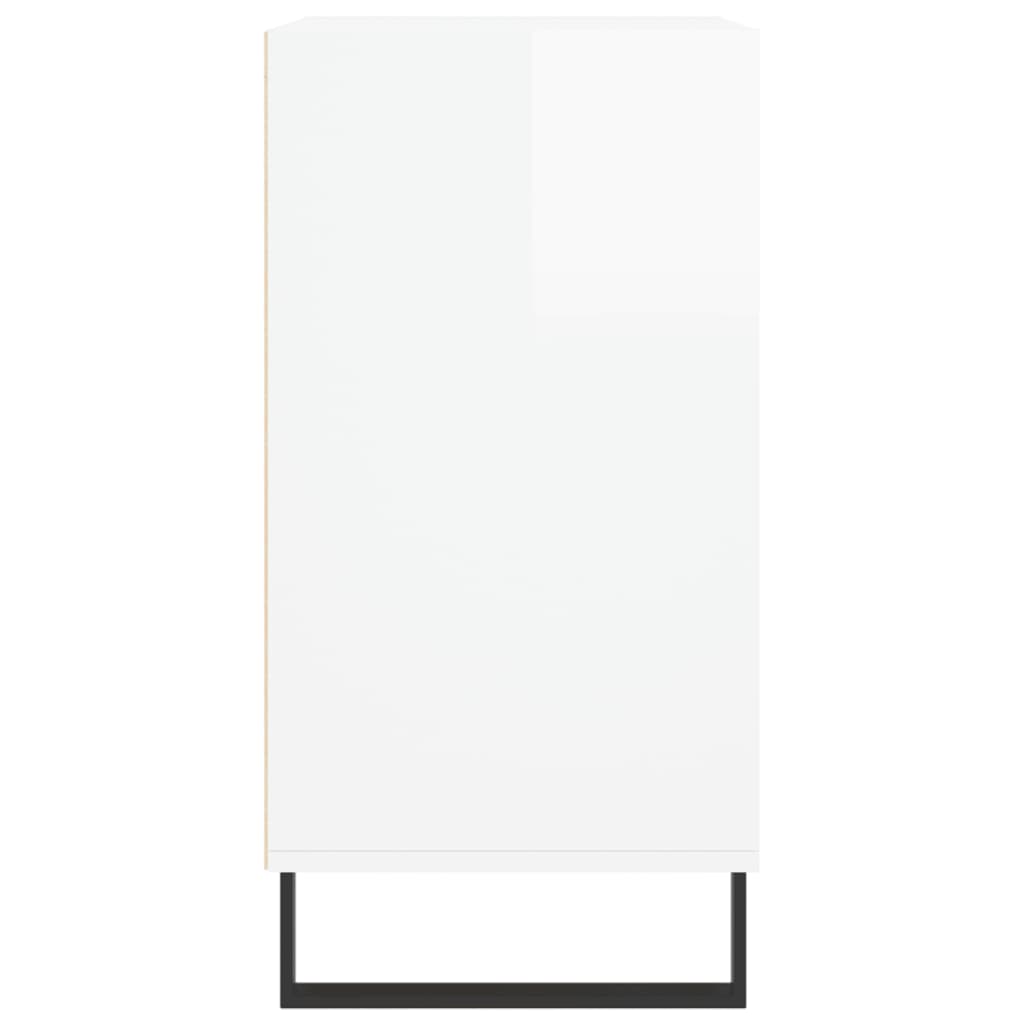 Credenza Bianco Lucido 57x35x70 cm in Legno Multistrato 827142