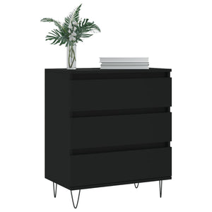 Credenza Nero 60x35x70 cm in Legno Multistrato 827181