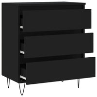 Credenza Nero 60x35x70 cm in Legno Multistrato 827181