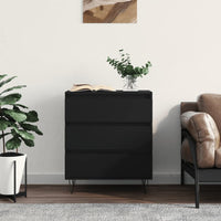 Credenza Nero 60x35x70 cm in Legno Multistrato 827181