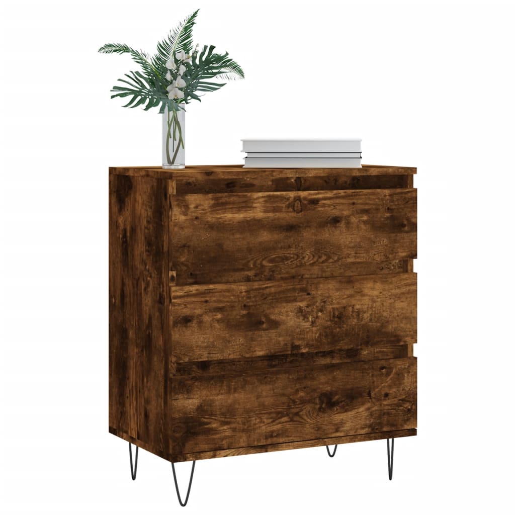 Credenza Rovere Fumo 60x35x70 cm in Legno Multistrato 827185