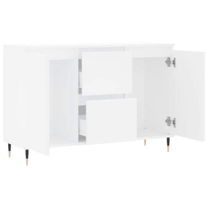 Credenza Bianca 104x35x70 cm in Legno Multistrato 827196