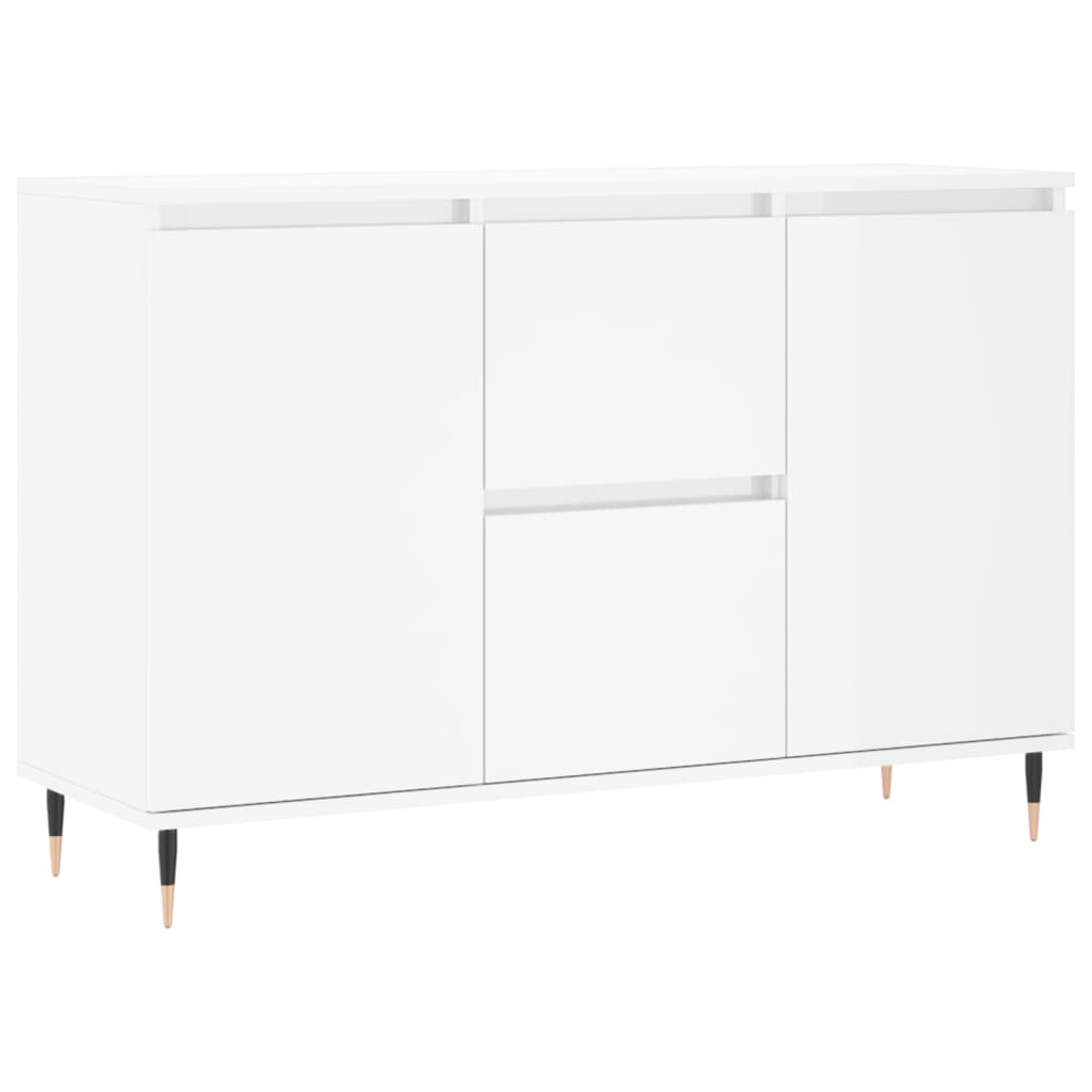 Credenza Bianco Lucido 104x35x70 cm in Legno Multistratocod mxl 104080