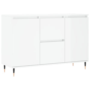 Credenza Bianco Lucido 104x35x70 cm in Legno Multistratocod mxl 104080