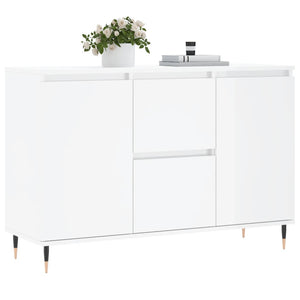 Credenza Bianco Lucido 104x35x70 cm in Legno Multistratocod mxl 104080