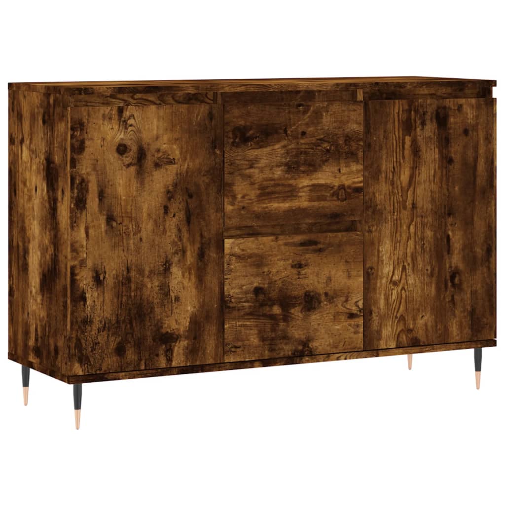 Credenza Rovere Fumo 104x35x70 cm in Legno Multistrato 827201