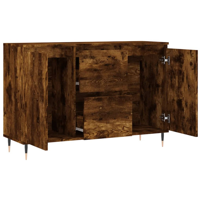 Credenza Rovere Fumo 104x35x70 cm in Legno Multistrato 827201