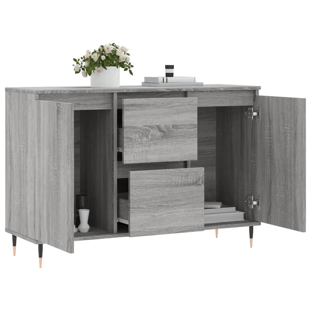 Credenza Grigio Sonoma 104x35x70 cm in Legno Multistrato 827202