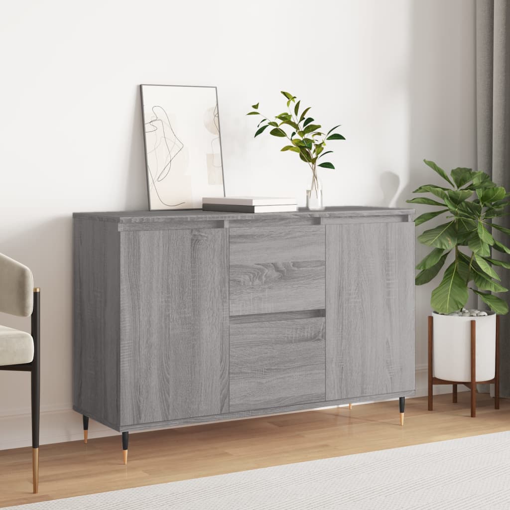 Credenza Grigio Sonoma 104x35x70 cm in Legno Multistrato 827202