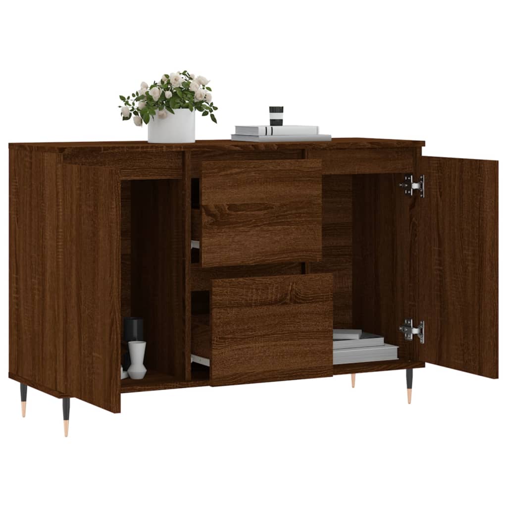 Credenza Rovere Marrone 104x35x70 cm in Legno Multistrato 827203