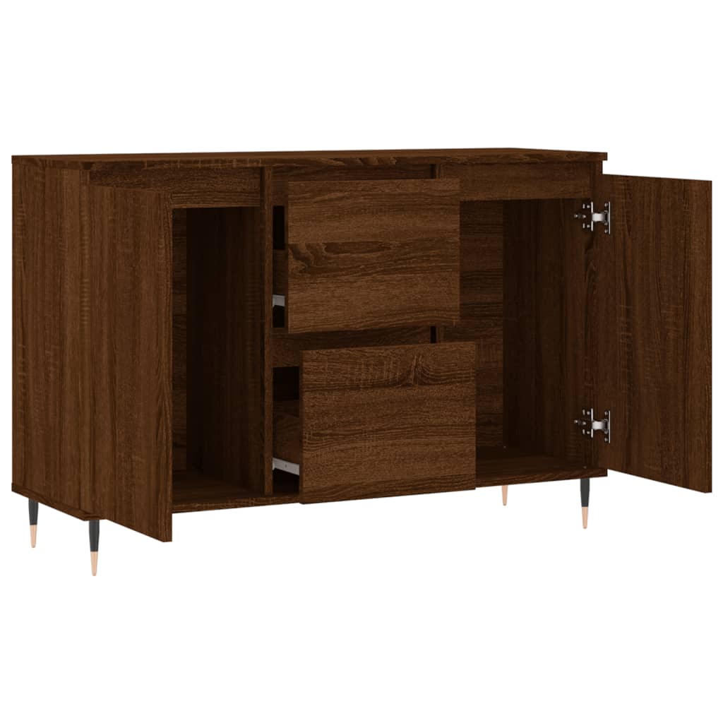 Credenza Rovere Marrone 104x35x70 cm in Legno Multistrato 827203