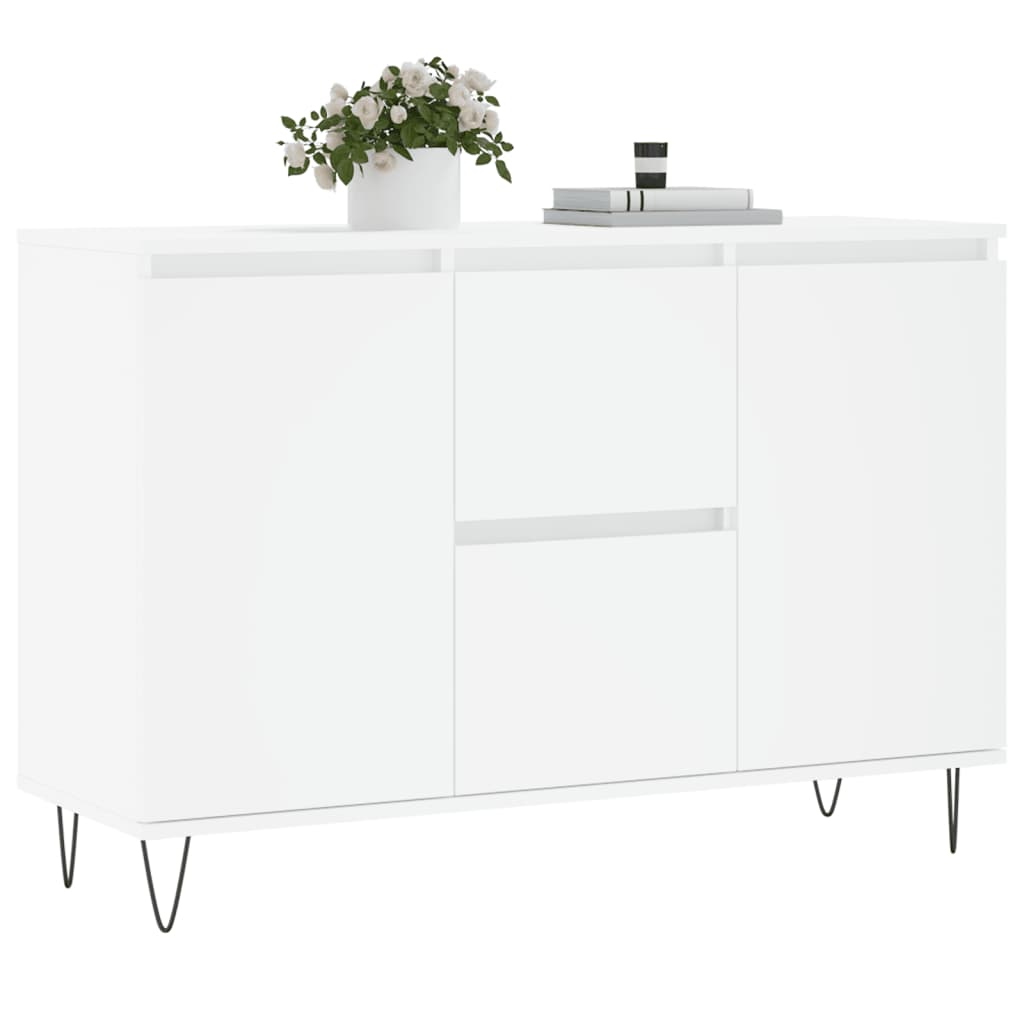 Credenza Bianca 104x35x70 cm in Legno Multistrato 827204