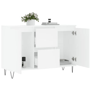 Credenza Bianca 104x35x70 cm in Legno Multistrato 827204