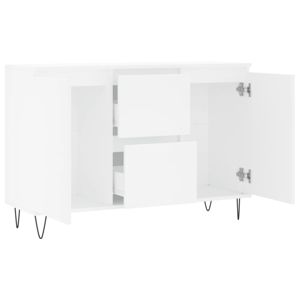 Credenza Bianca 104x35x70 cm in Legno Multistrato 827204