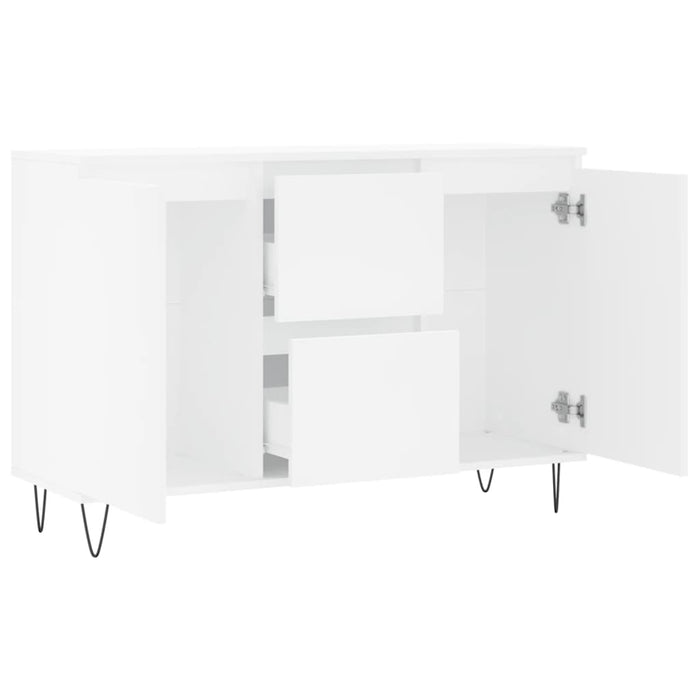 Credenza Bianca 104x35x70 cm in Legno Multistrato 827204