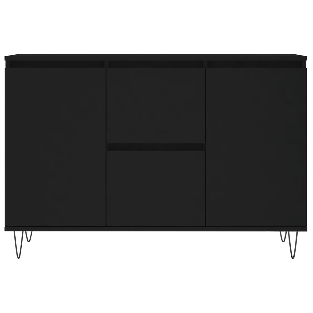 Credenza Nera 104x35x70 cm in Legno Multistrato 827205