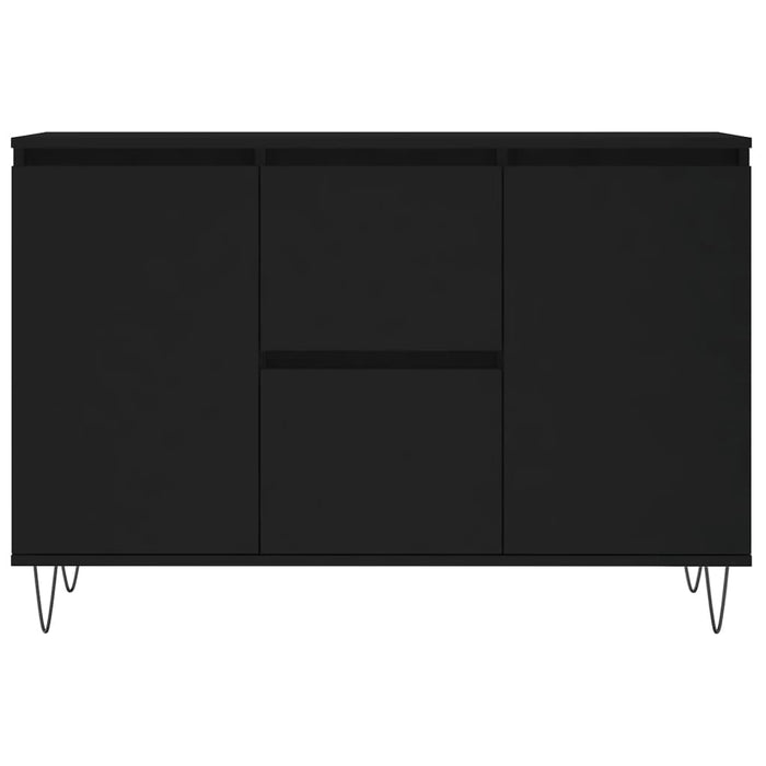 Credenza Nera 104x35x70 cm in Legno Multistrato 827205