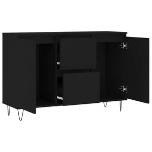 Credenza Nera 104x35x70 cm in Legno Multistrato 827205