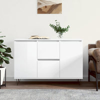 Credenza Bianco Lucido 104x35x70 cm in Legno Multistratocod mxl 128634