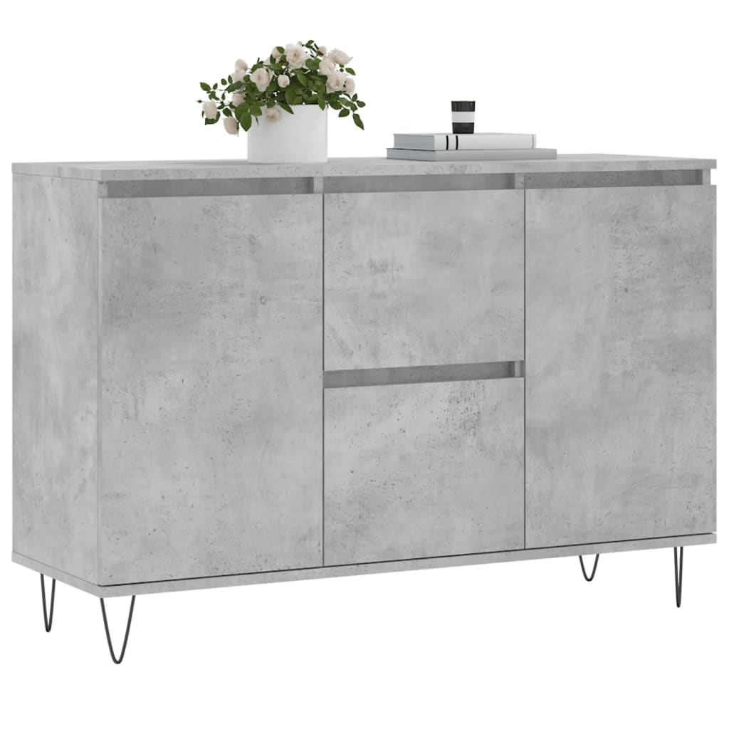 Credenza Grigio Cemento 104x35x70 cm in Legno Multistratocod mxl 104296