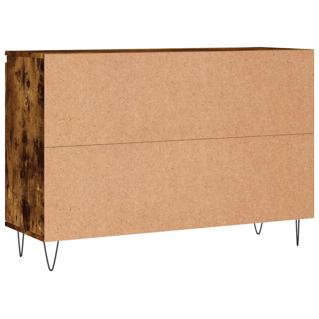 Credenza Rovere Fumo 104x35x70 cm in Legno Multistrato 827209