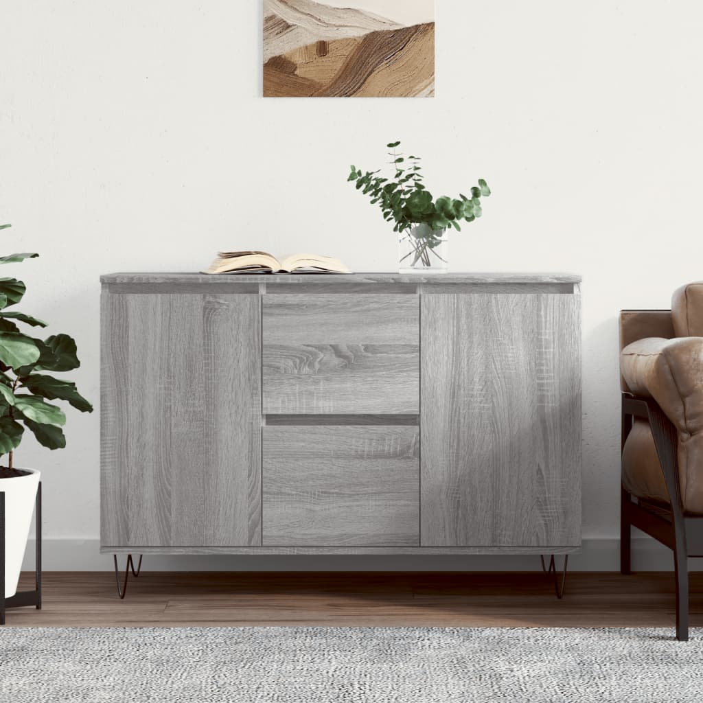 Credenza Grigio Sonoma 104x35x70 cm in Legno Multistrato 827210