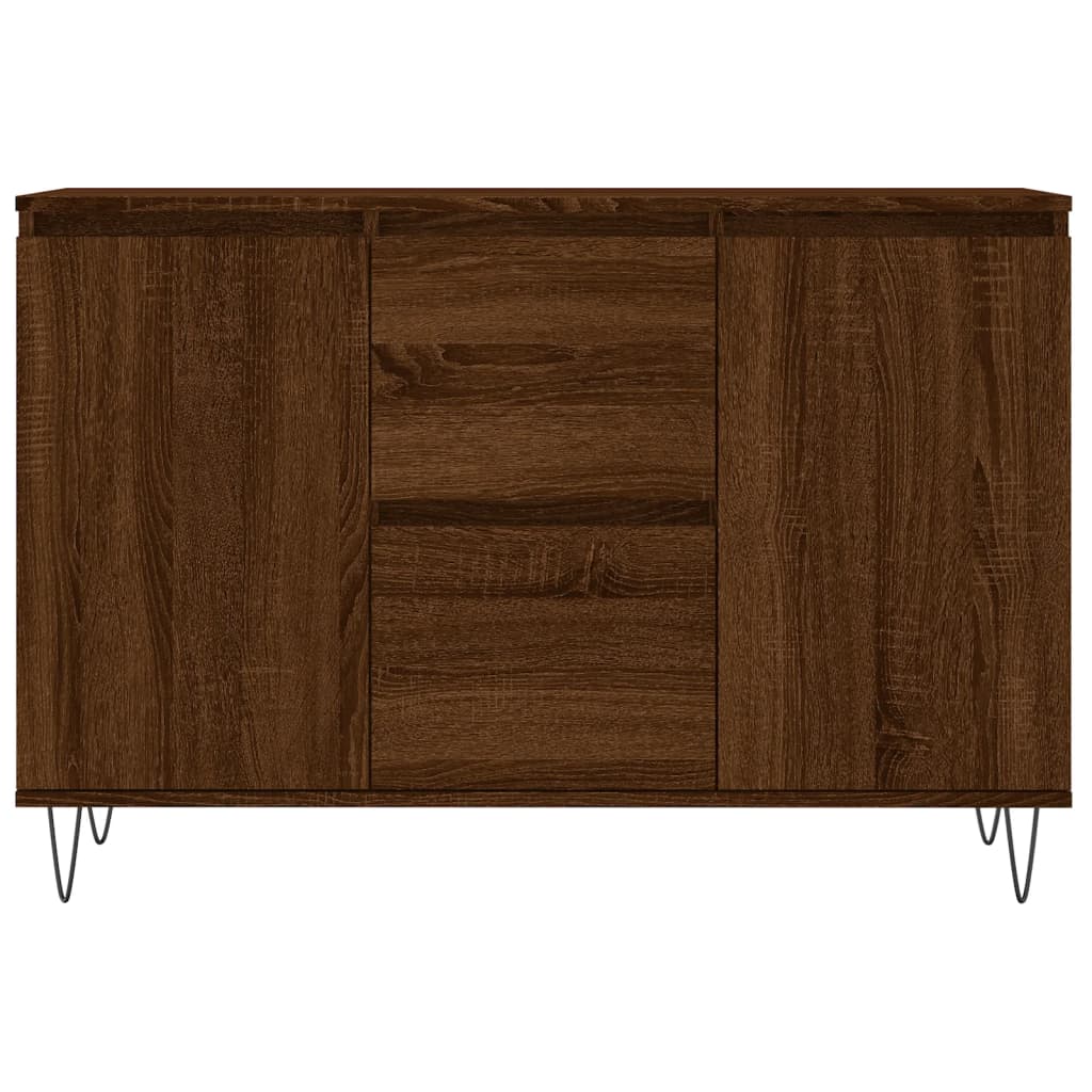 Credenza Rovere Marrone 104x35x70 cm in Legno Multistrato 827211