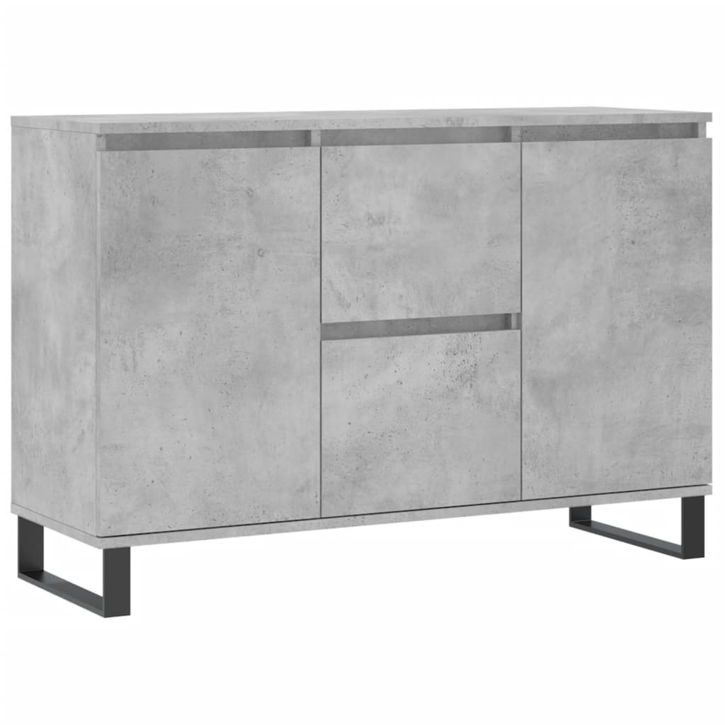 Credenza Grigio Cemento 104x35x70 cm in Legno Multistrato 827216