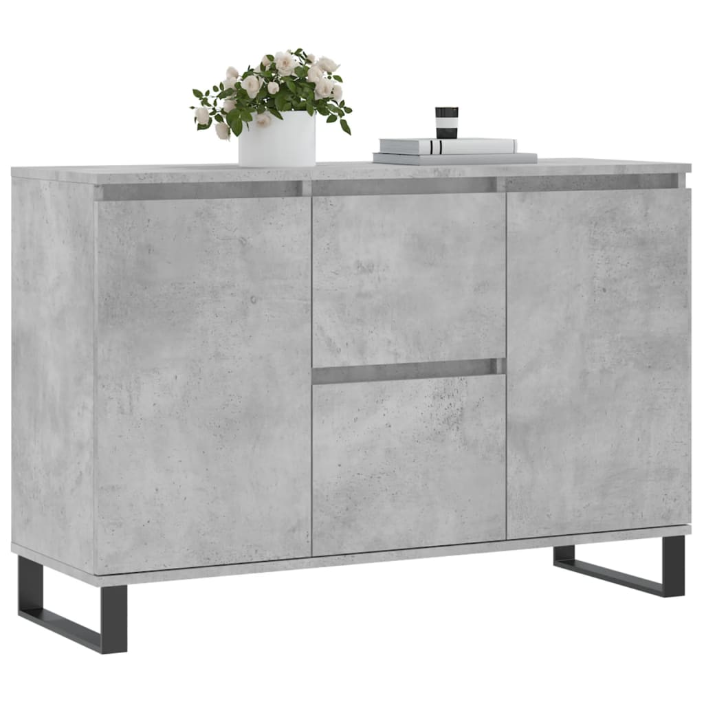 Credenza Grigio Cemento 104x35x70 cm in Legno Multistrato 827216