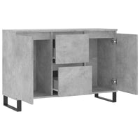 Credenza Grigio Cemento 104x35x70 cm in Legno Multistrato 827216